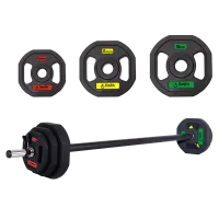 Комплект Smith - гимнастическая штанга 20кг:
гриф с пружинным замком;
2х5кг полеуретановый диск;
