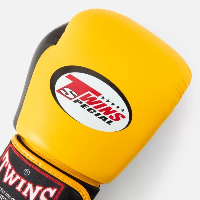 Боксерские перчатки TWINS bgvl3-2t желто-черные 14 унций