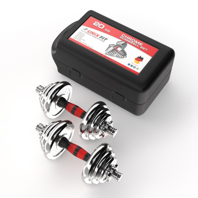 Набор гантелей UNIXFIT в кейсе 20kg Набор гантелей UNIXFIT в кейсе 20kg