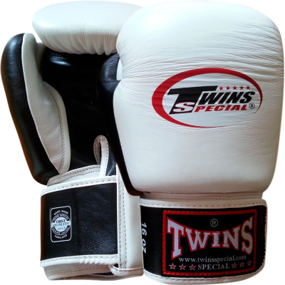 Боксерские перчатки TWINS bgvl3-2t черно-белые 12 унций