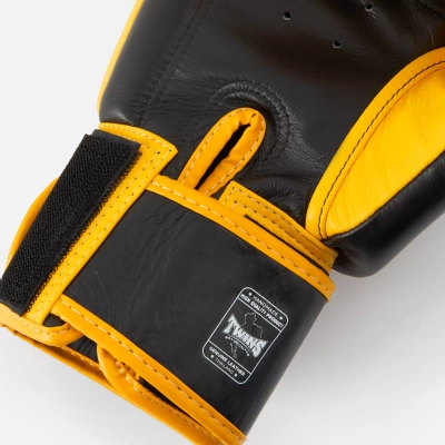 Боксерские перчатки TWINS bgvl3-2t желто-черные 14 унций