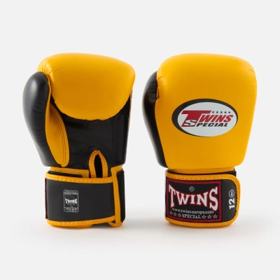 Боксерские перчатки TWINS bgvl3-2t желто-черные 14 унций