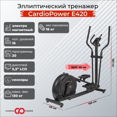 Эллиптический тренажер CardioPower E420 Эллиптический тренажер CardioPower E420