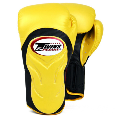 Боксерские перчатки TWINS bgvl3-2t желто-черные 12 унций